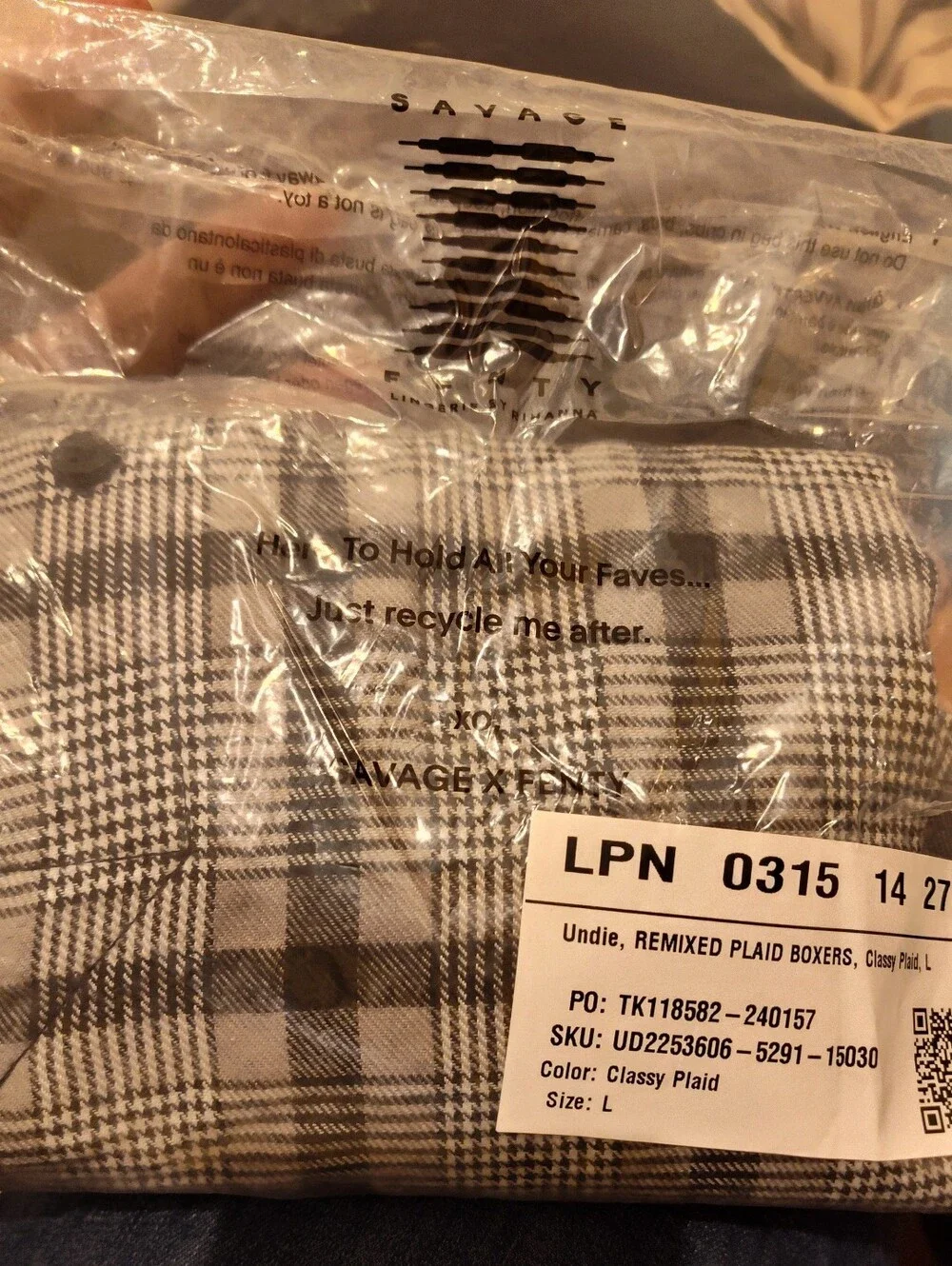 Savage X Fenty Men's Remixed Plaid Boxers